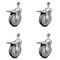 Service Caster 5 Inch Gray Polyurethane Swivel 12mm Stem Caster Set with Total Lock Brake SCC-TSTTL20S514-PPUB-M1215-4 - alternate 1
